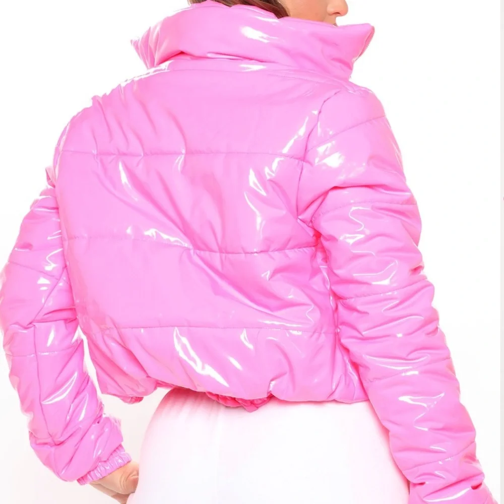 Pink Puffer Jacket,winter jacket, pink jacket, cozy jacket, warm jacket - Picture 3 of 4